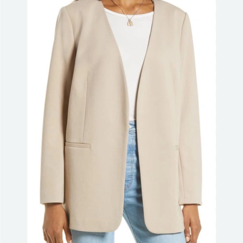 Treasure & Bond Tan Oversized Lined Blazer Women’s LG NWTS